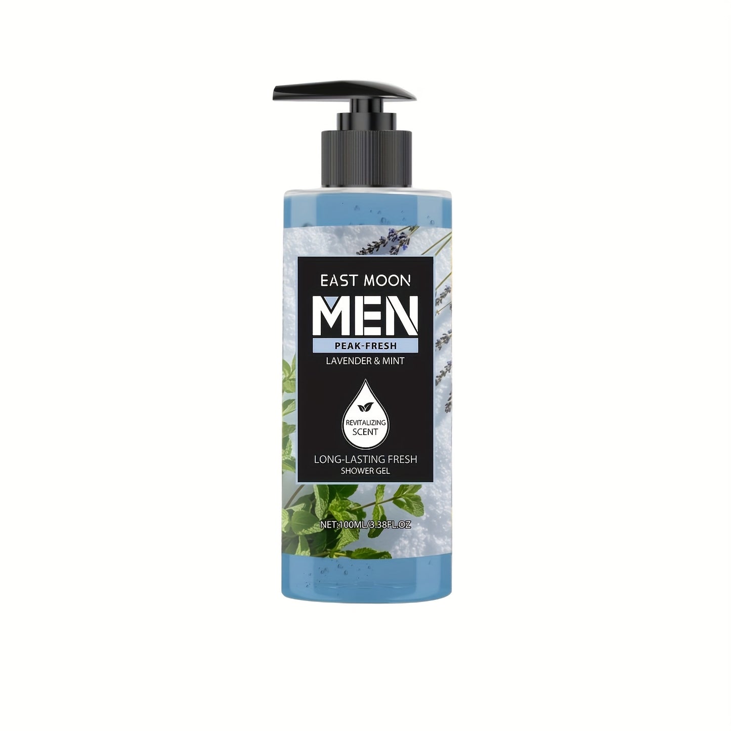 MEN'S Shower Gel Series, 100ml, Deep Cleansing & Long-Lasting Fragrance, Moisturizing, Formaldehyde-Free, Coconut Scented with Peppermint, Lavender & Coconut Oil, Suitable for All Skin Types, Body Use - KHOY