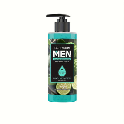 MEN'S Shower Gel Series, 100ml, Deep Cleansing & Long-Lasting Fragrance, Moisturizing, Formaldehyde-Free, Coconut Scented with Peppermint, Lavender & Coconut Oil, Suitable for All Skin Types, Body Use - KHOY
