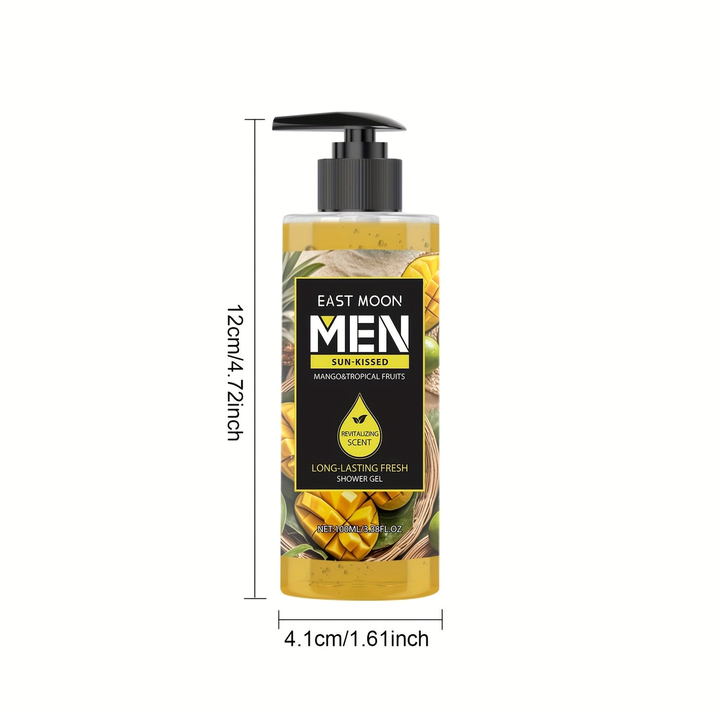 MEN'S Shower Gel Series, 100ml, Deep Cleansing & Long-Lasting Fragrance, Moisturizing, Formaldehyde-Free, Coconut Scented with Peppermint, Lavender & Coconut Oil, Suitable for All Skin Types, Body Use - KHOY