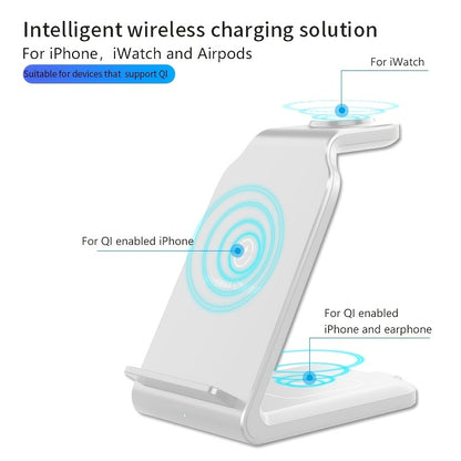 TIMESS-Charger Station For IPhone Multiple Devices, 3 In 1 Fast Wireless Charger Stand Dock Stand For IPhone 15 14 13 12 11 Pro X XS 8 Plus, For IWatch Series 9 8 7 6 SE 5 4 3 2 & For AirPods 3/2/Pro - KHOY