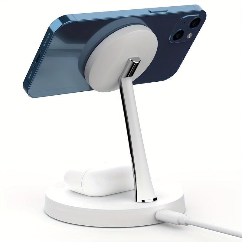 TIMESS-4 In 1 Magnetic Wireless Charger Station For IPhone15 14 13 Airpods 3/2/Pro, With Night Light For IWatch Series9/ 8/7/6/SE, Wireless Charging Station For Multiple Devices - KHOY